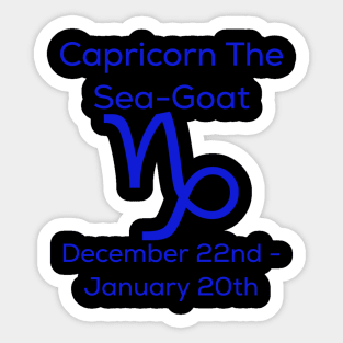 Capricorn The Sea-Goat, Zodiac Sticker